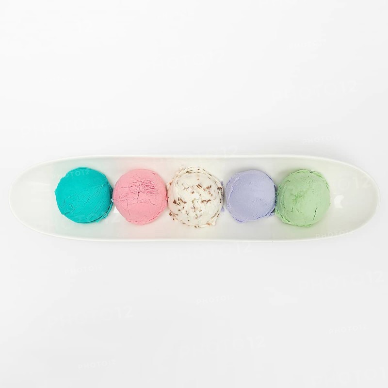 Top view different types ice cream