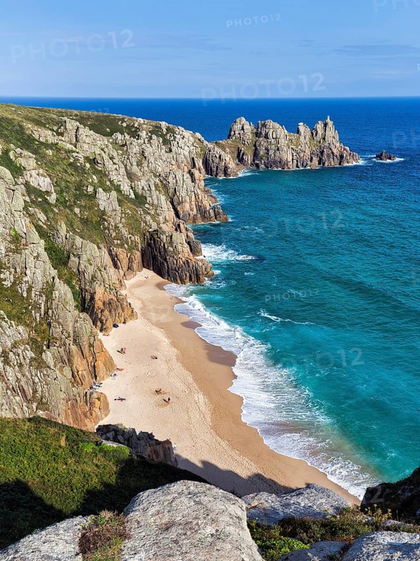Treen cliffs and Pedn Vounder beach