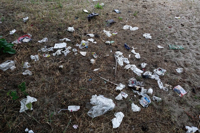 Party rubbish on the Elbe
