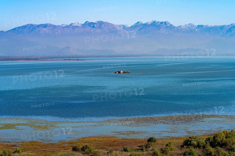 Island with monastery ruins in Lake Scutari