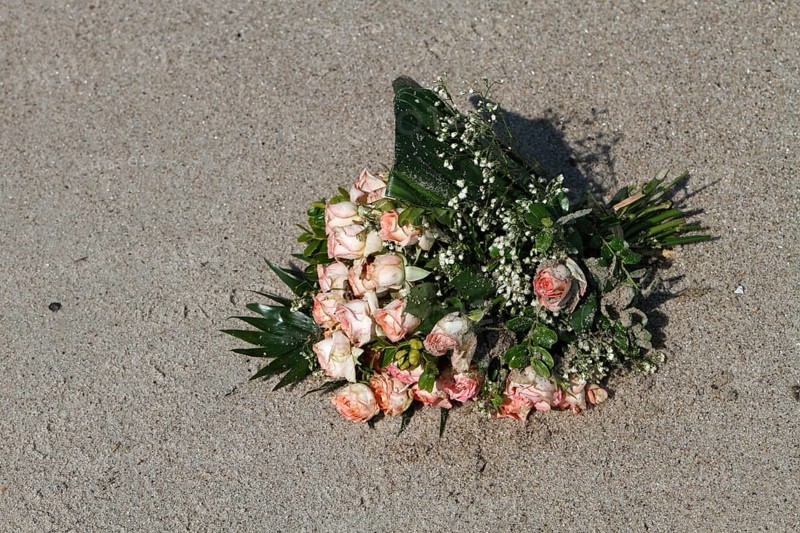 Marine litter washed up on the beach