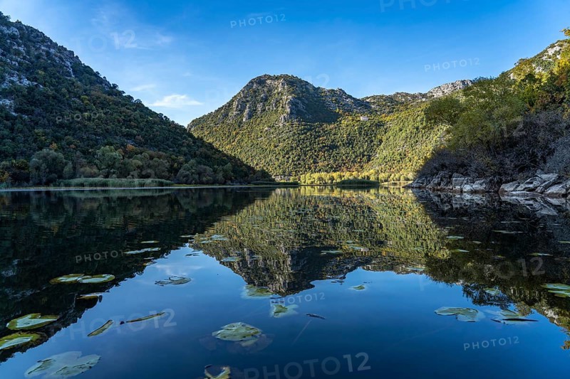 Landscape on the river Crnojevic near Rijeka Crnojevica