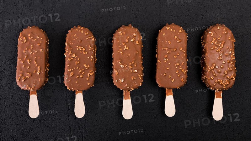 Top view chocolate ice creams