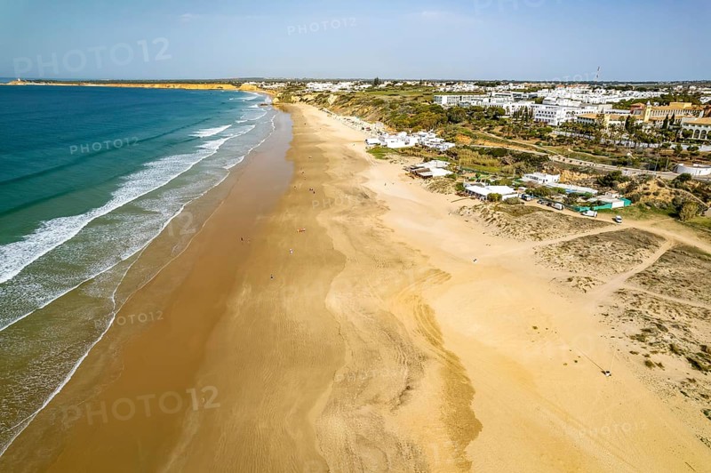 Playa de La Fontanilla beach from the air