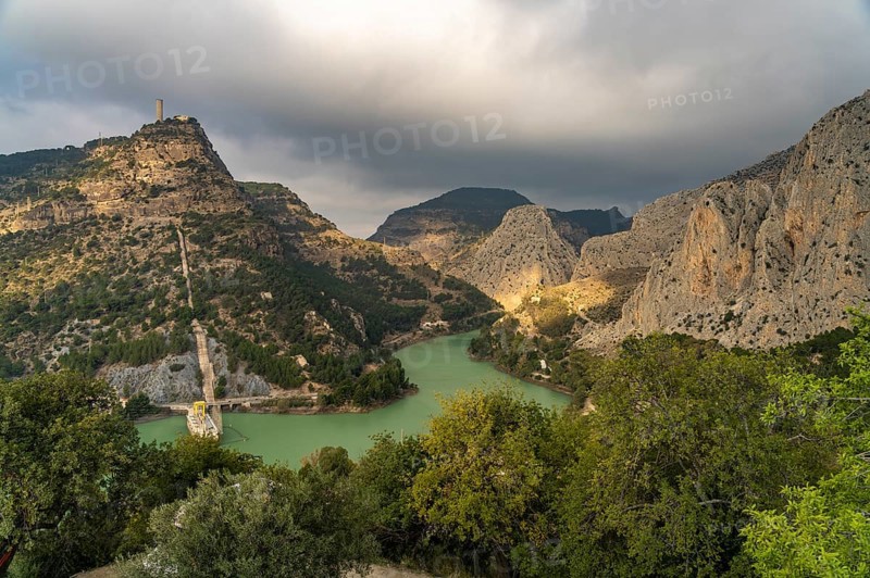 The Tajo de La Encantada reservoir and the Garganta del Chorro gorge