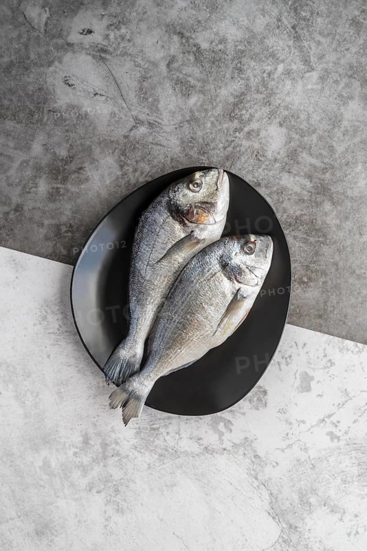Flat lay delicious seafood assortment 1