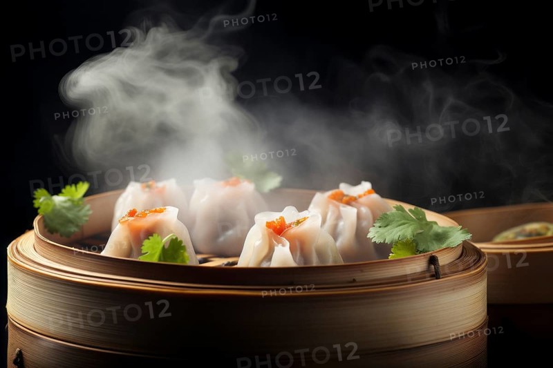 Chinese dim sum noodle pockets