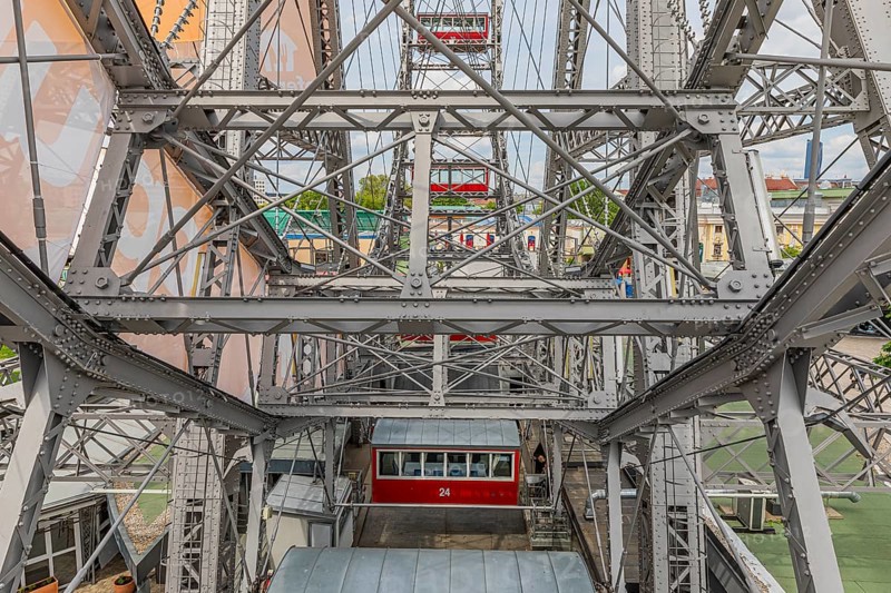 The Vienna Giant Ferris Wheel in the Prater amusement park
