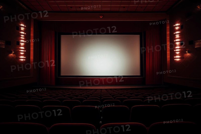 Cinema hall with big screen