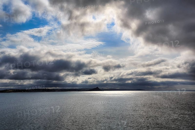 Dark clouds over the coast of Marazion