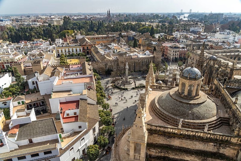 View from the Cathedral to Plaza del Triunfo