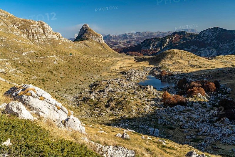 Mountain landscape and mountain lake Valovito Jezero