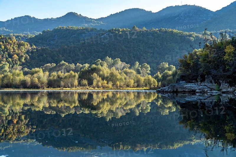Landscape on the river Crnojevic near Rijeka Crnojevica