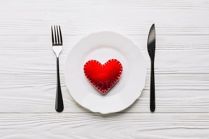 Handmade heart plate