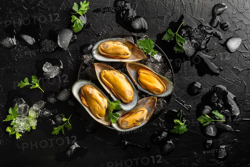 Top view delicious seafood composition2