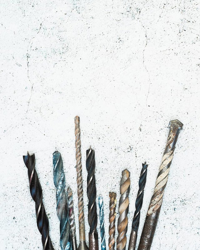 Top view drilling bits