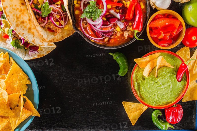 Colorful mexican menu