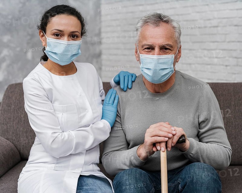 Doctor posing her patient