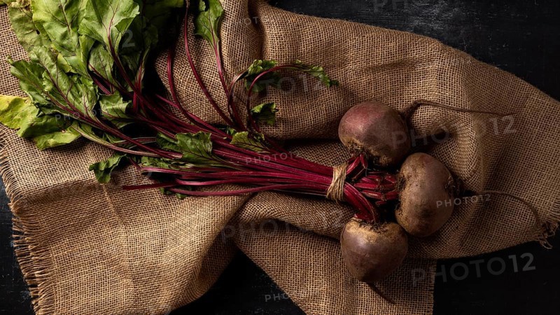 Top view beets sack