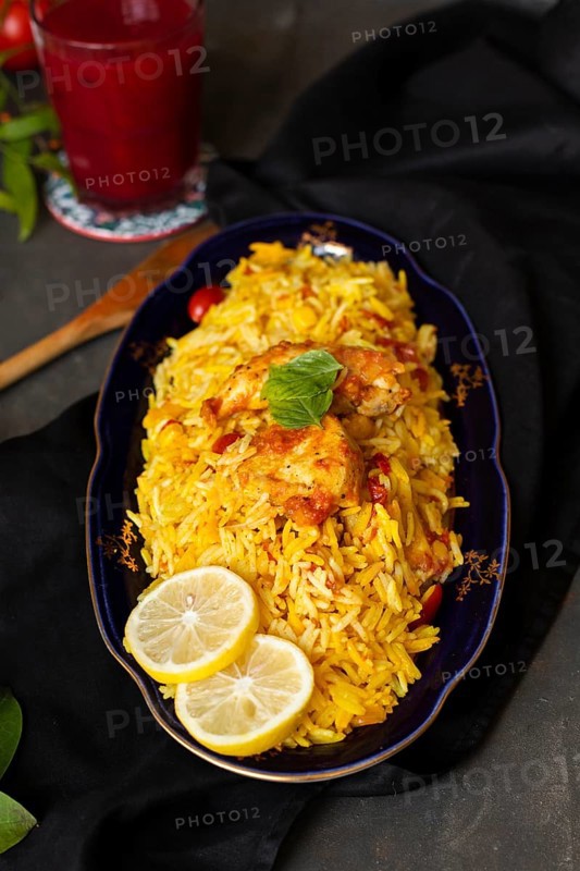 Chicken rice cooked indian style
