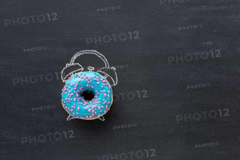 Sweet alarm clock concept copy space