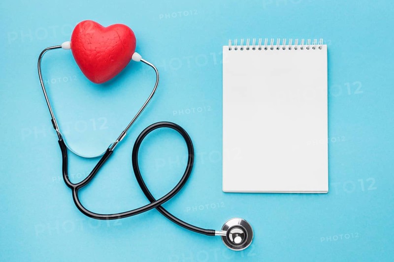 Top view world heart day stethoscope