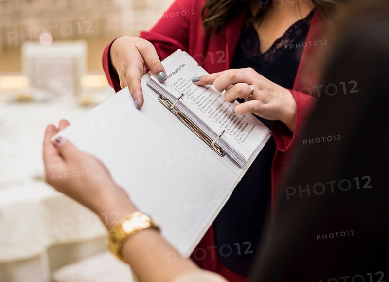 Event manager showing plan paper
