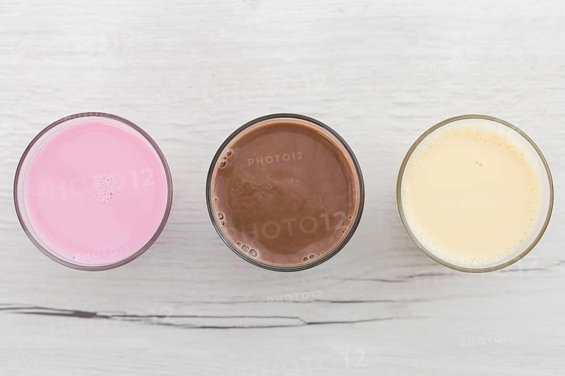 Top view assortment smoothies