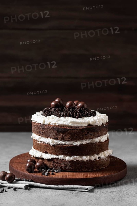 Front view delicious cake