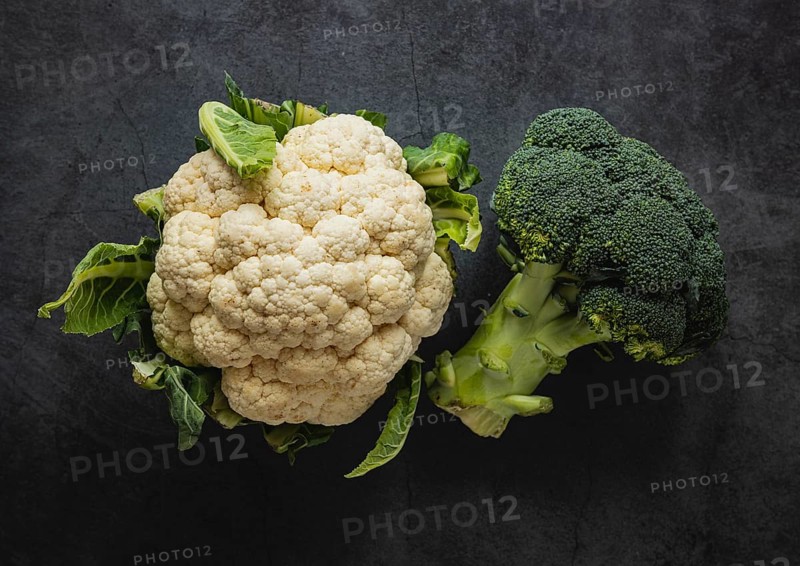 Top view arrangement cauliflower