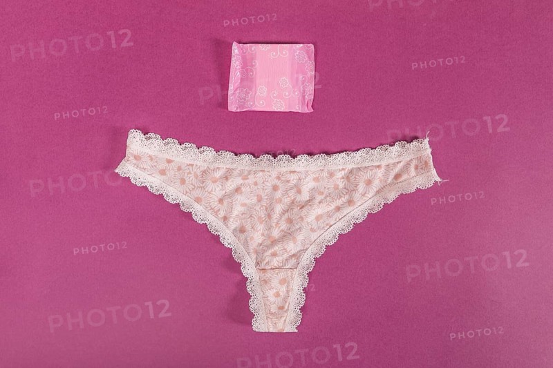 Top view panties with sanitary towel