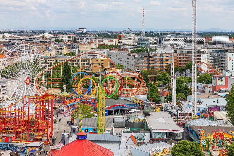 View of the Prater amusement park