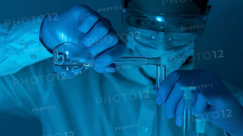 Close up researcher working lab
