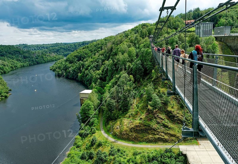 483-metre-long Titan RT suspension rope bridge over the Rappbode dam