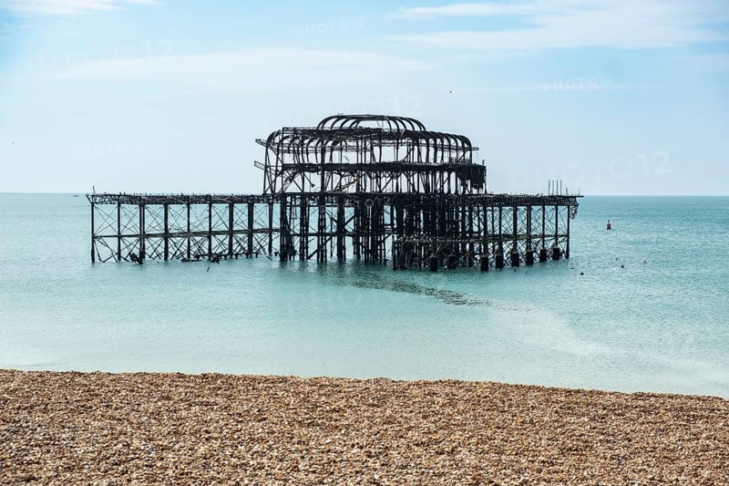Ruin of the burnt West Pier in Brighton