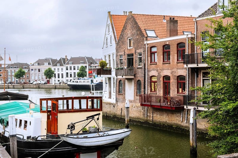 Boat at a jetty in Dordrecht