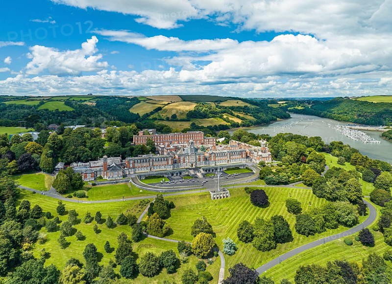 Britannia Royal Naval College from a drone