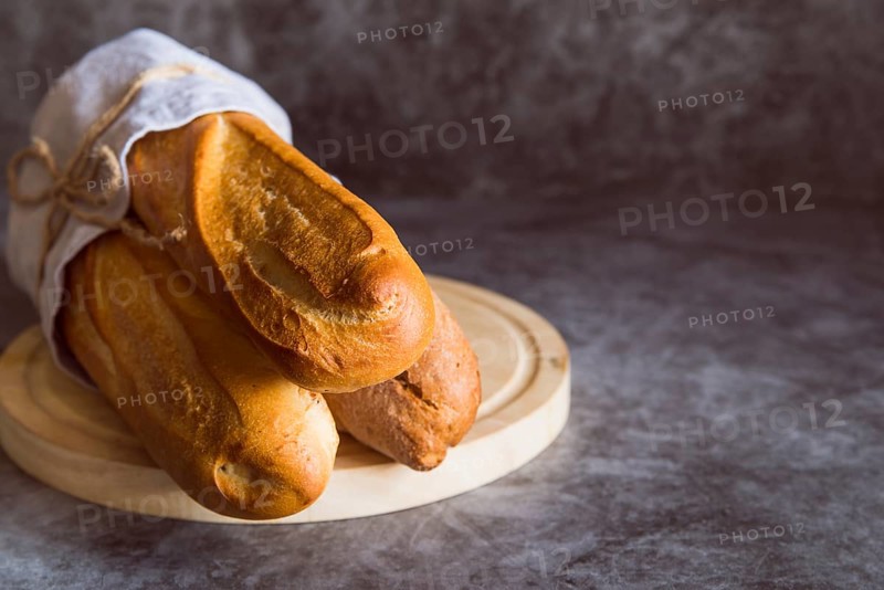 Freshly made baguette table