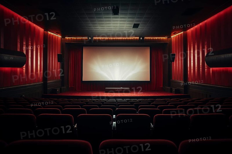 Cinema hall with big screen