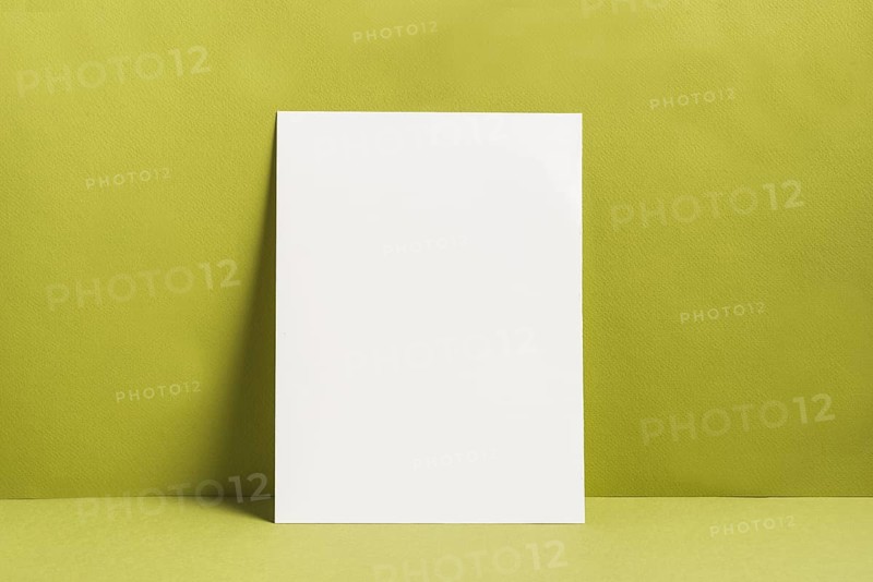 Single blank page against plain background