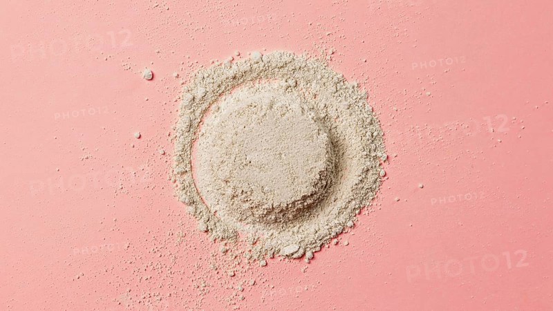 Top view clay powder mixture