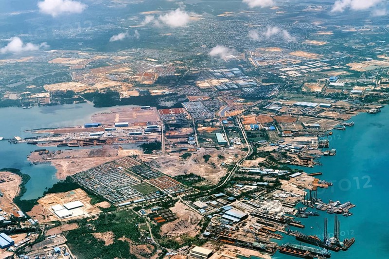 Aerial view of residential