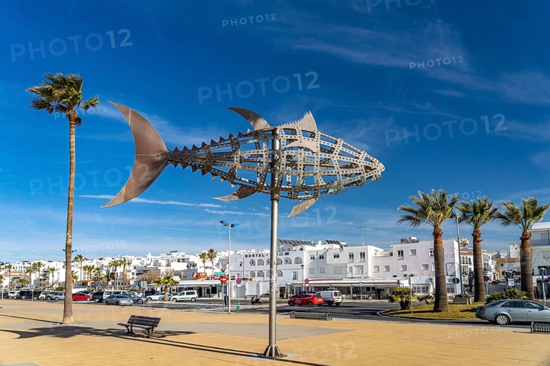 Sculpture El Atun Tuna on the waterfront Conil de la Frontera