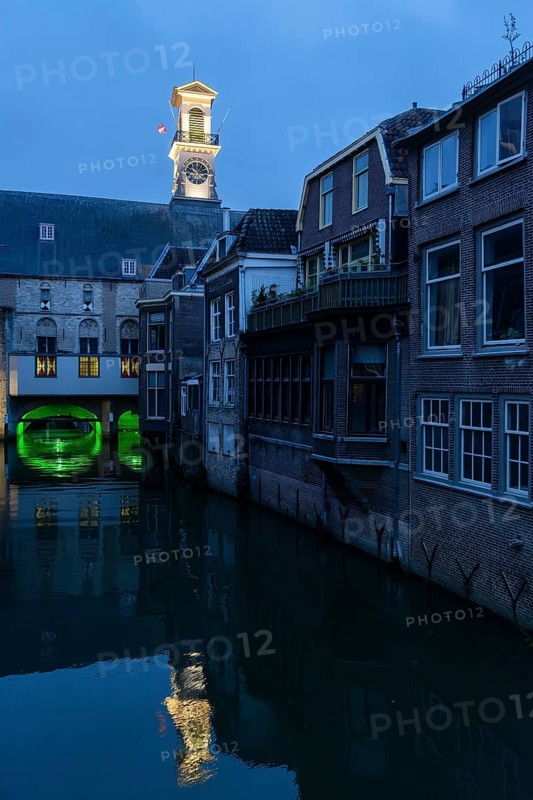 Dordrecht City Hall in the blue hour