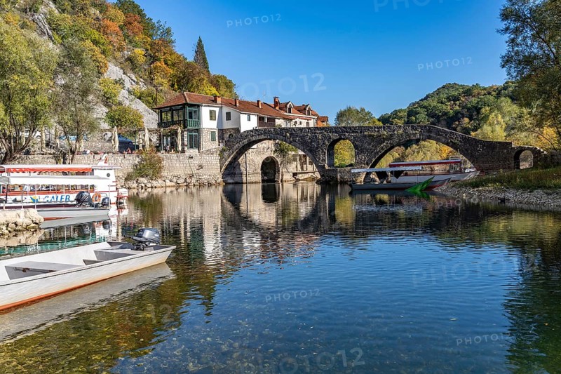 The Old Stari Most Bridge over the Crnojevic River in Rijeka Crnojevica