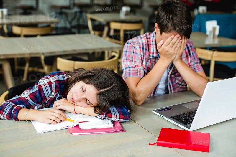 Exhausted students desktop