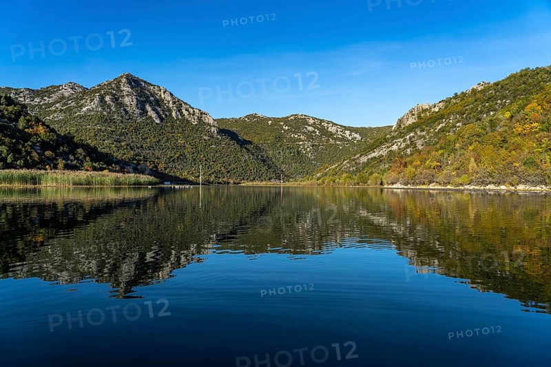 Landscape on the river Crnojevic near Rijeka Crnojevica