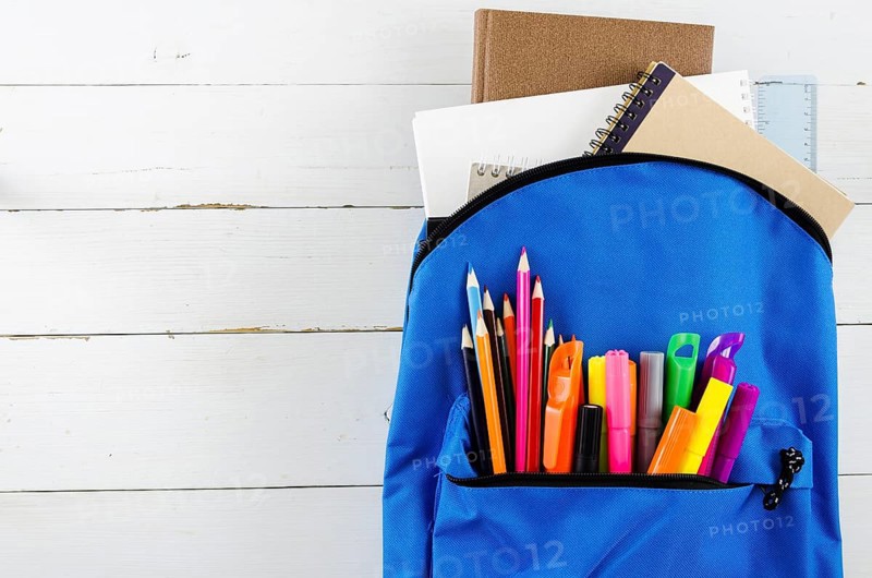 Back school witch school bag