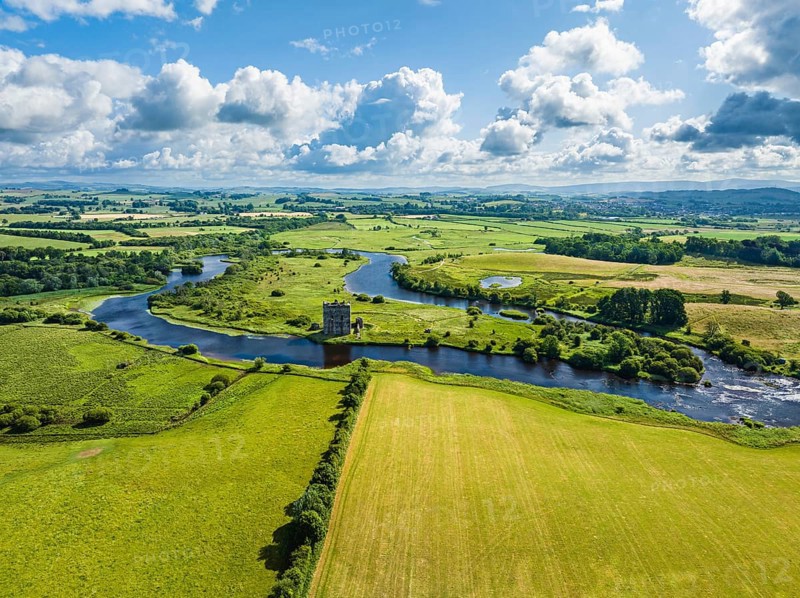 Threave Castle from a drone