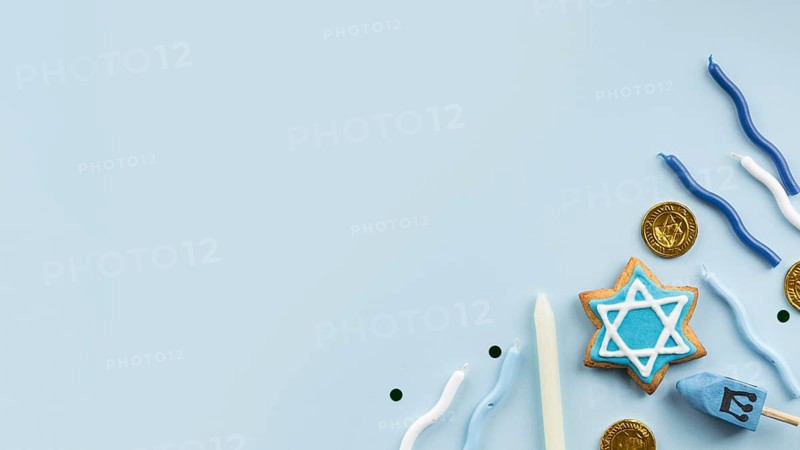 Top view hanukkah concept
